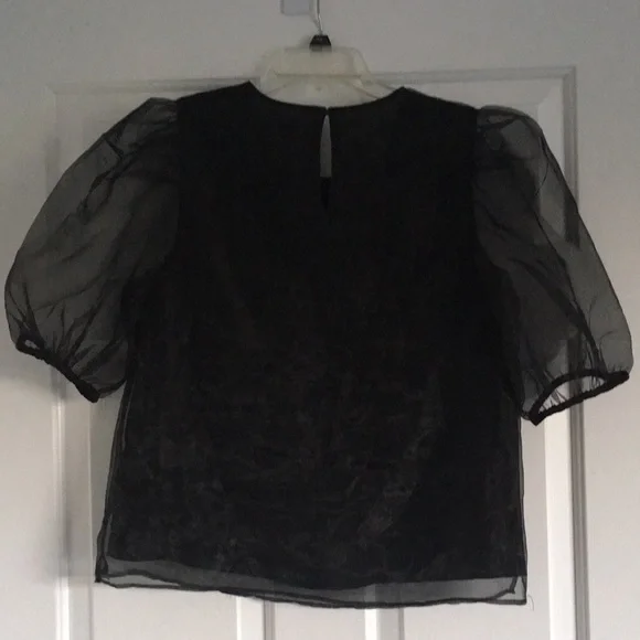 Organza puff sleeve dressy top from English Factory M - Picture 5 of 9